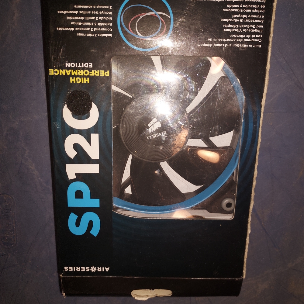 Corsair SP120 Air Series Fan with Black and Blue Design